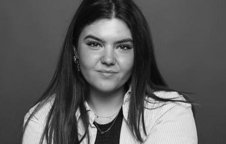 black and white headshot of Harriet White